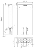 Стойка для монитора эхолота с креплением на палубу 520.000.000.000