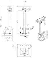 Стойка для монитора эхолота с креплением на палубу DeckMount 10450